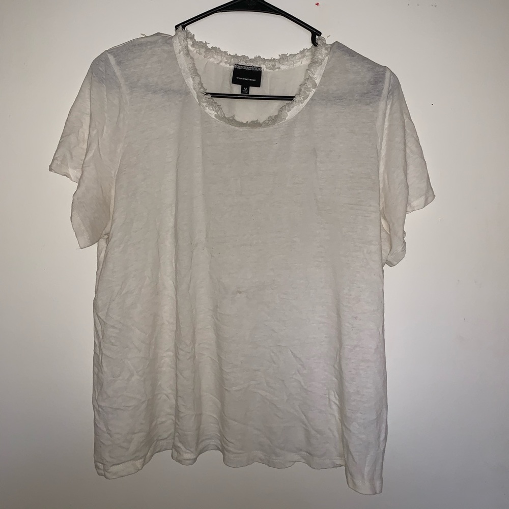 White flowy shirt